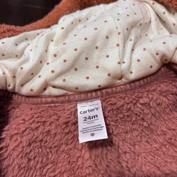 NWT Carter’s Baby Girl Sherpa Jacket - Picture 3 of 4